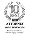 10 Best 2021 | Attorney Client Satisfaction | American Institute of Personal Injury Attorneys
